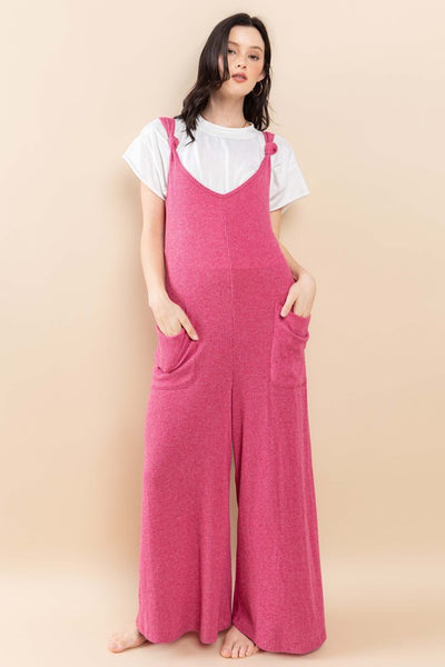 Ribbed Double Pocket Jumpsuit