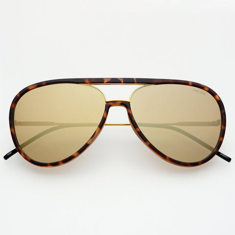 Shay Tortoise Gold Mirror Sunglasses