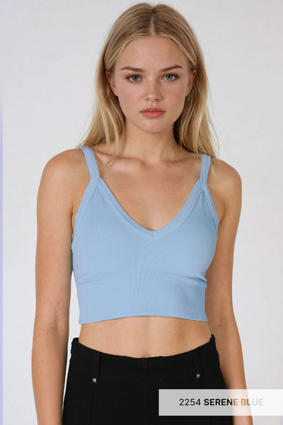 V-Neck Ribbed Bralette