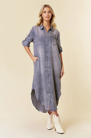 Tencel Denim Shirt Dress
