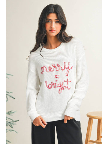 Striped Merry & Bright Sweater