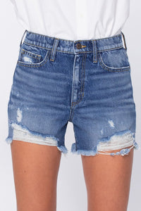 90's High Rise Distressed Shorts