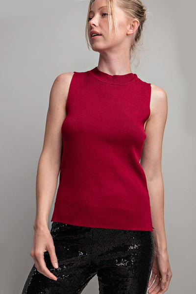 Mock Neck Tank Blouse