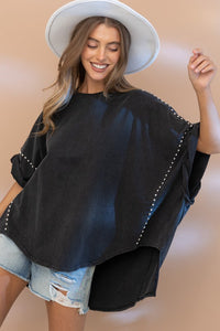 Studded Oversized Top