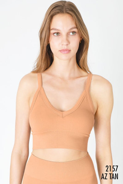 V-Neck Ribbed Bralette