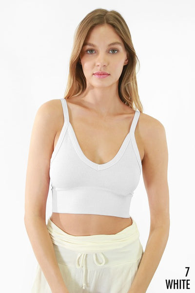 V-Neck Ribbed Bralette