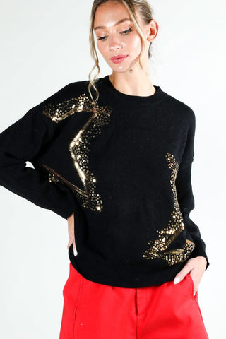 Star Sequin Sweater