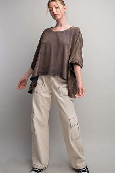 Mineral Washed Loose Fit Top