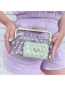 Preppy Pearl Clear Stadium Bag