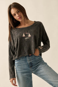 Libra Zodiac Cropped Top