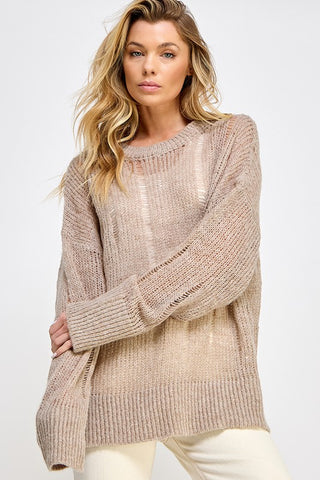 Sandy Distressed Sweater-SALE