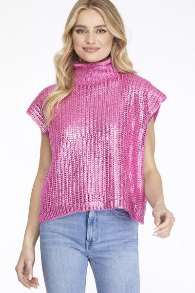 Metallic Sweater Top