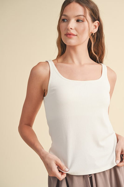 Ribbed Padded Knit Top
