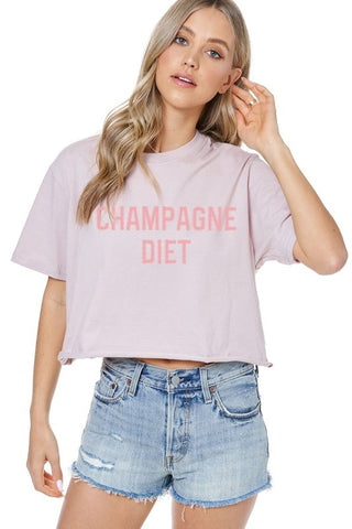 Cropped Champagne Diet Tee