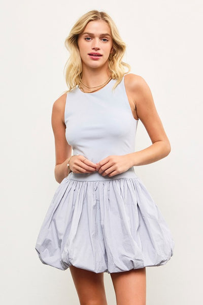 Josslyn Balloon Hem Mini Dress
