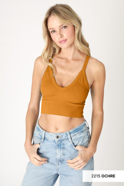 V-Neck Ribbed Bralette