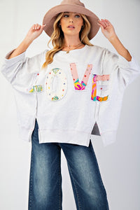 LOVE Patchwork Pullover