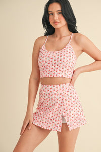 Cherry Gingham Bra Top