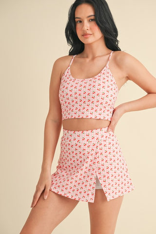 Cherry Gingham Bra Top