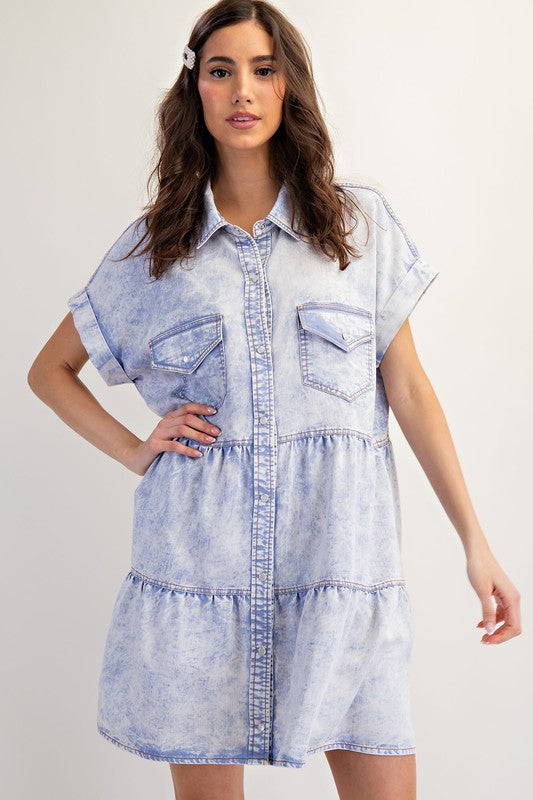 Tara Washed Denim Dress