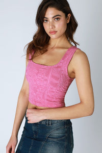 Lace Square Crop Top