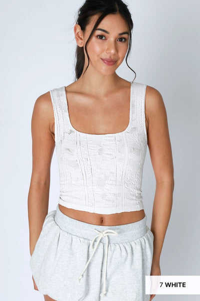 Lace Square Crop Top