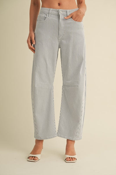 Striped Barrel Jeans