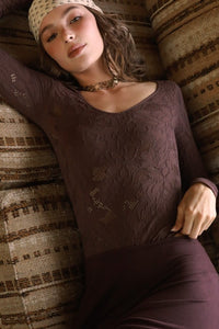 Lace Textured Bodysuit
