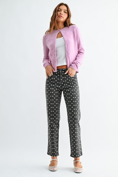 Polka Dot Vintage Straight Jeans