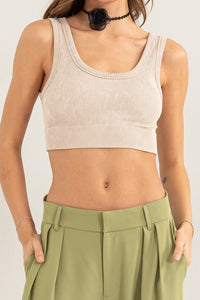 Seamless Washed Bralette Top