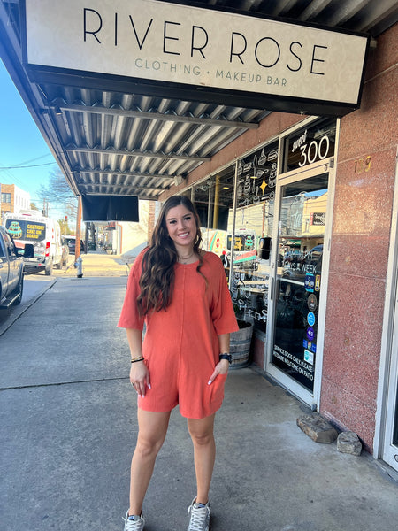 Casual V Back Romper