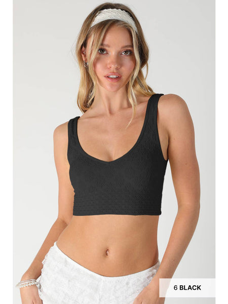 Reversible Lace Textured Bra
