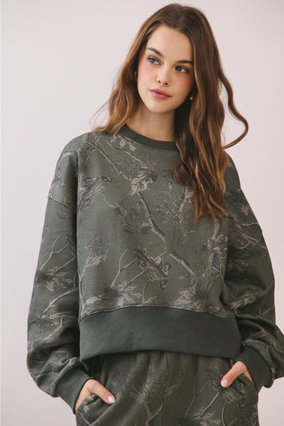 Jade Camo Pullover