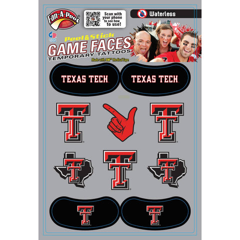 Texas Tech Game Day Temporary Tattoos