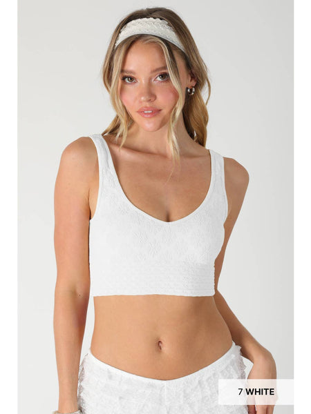 Reversible Lace Textured Bra