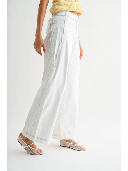 Wide Leg Stretchy Trousers