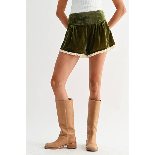 Velvet High Waist Shorts