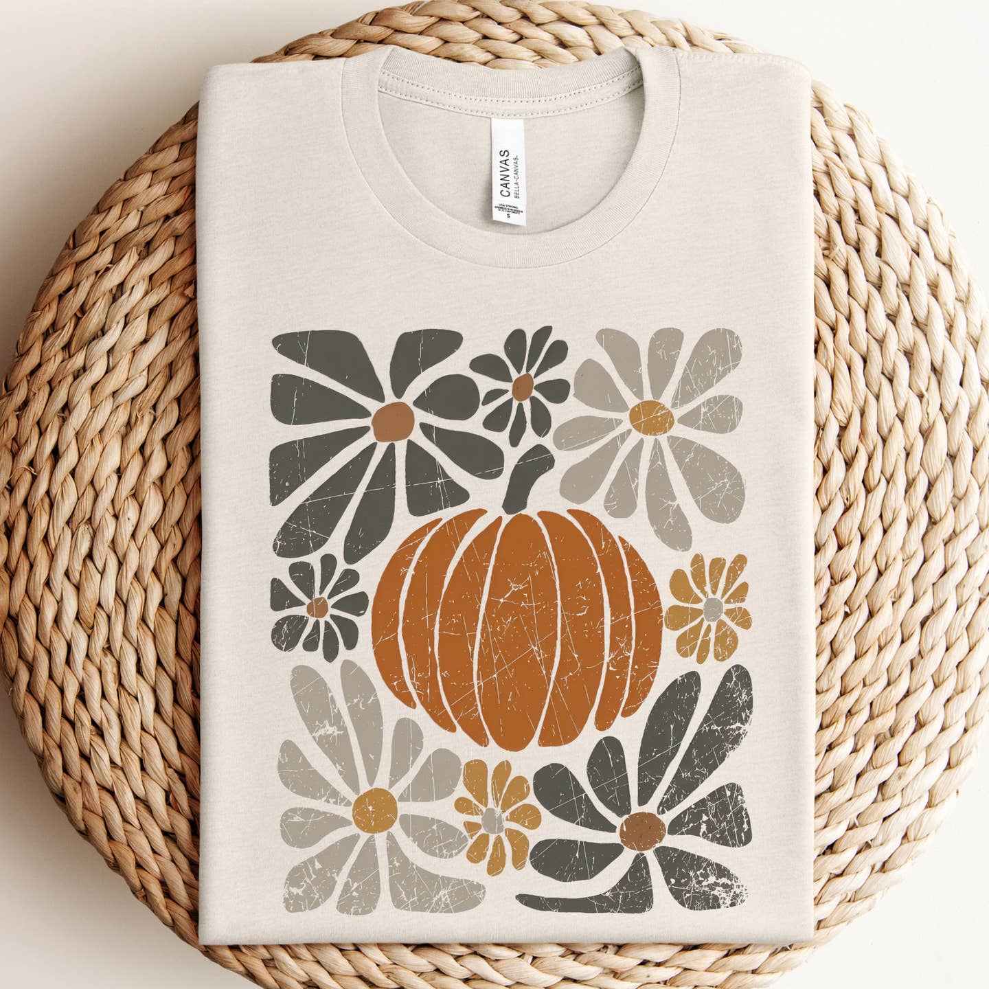 Boho Floral Pumpkin Tee
