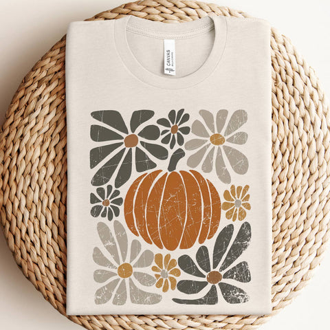 Boho Floral Pumpkin Tee