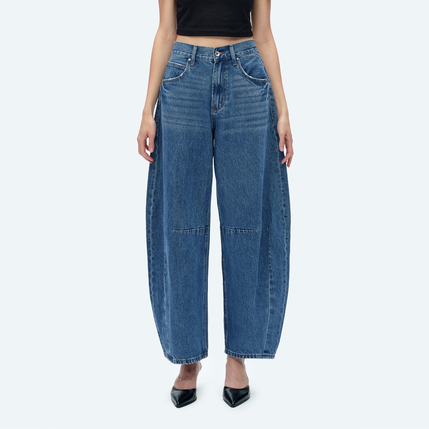 Super High Rise Tailored Barrel Jeans