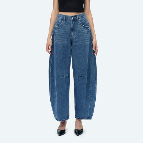Super High Rise Tailored Barrel Jeans