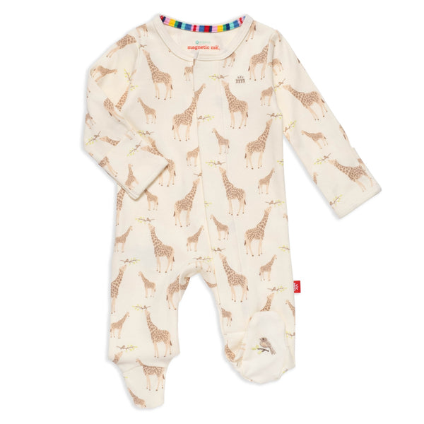 Jolie Giraffe Organic Cotton Magnetic Footie