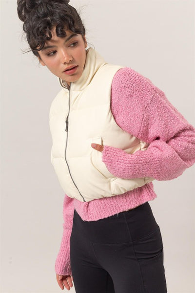 Demi Crop Puff Vest