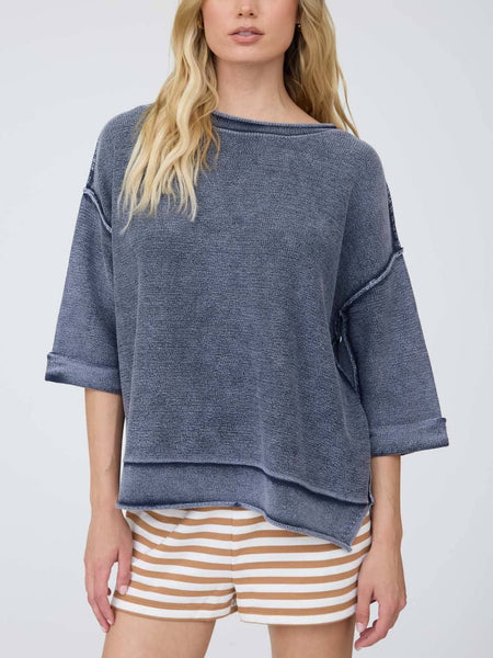 Cam Washed Sweater Top