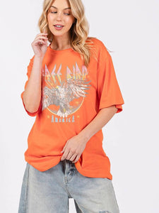 Washed Cotton Free Bird Tee