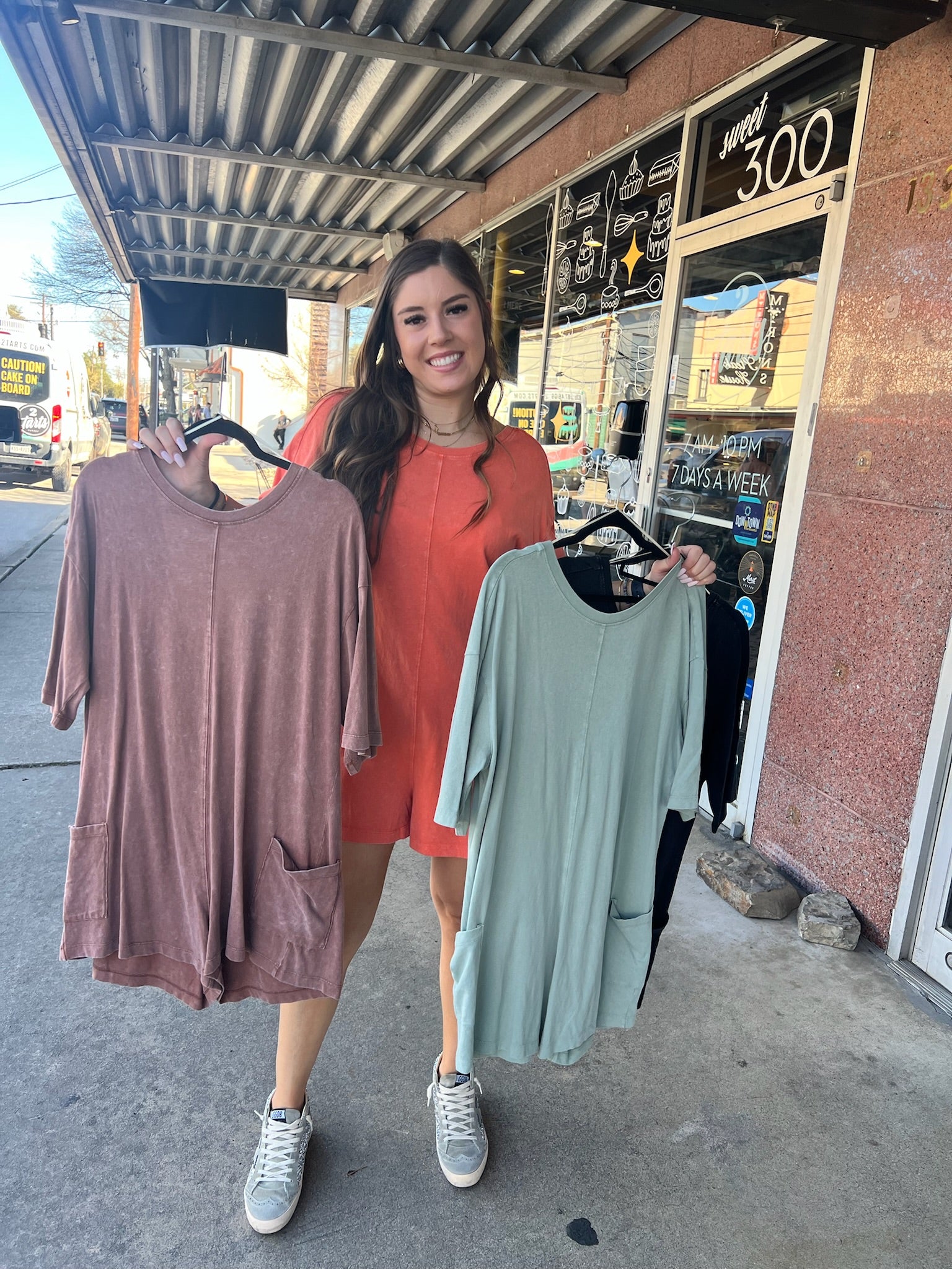 Casual V Back Romper