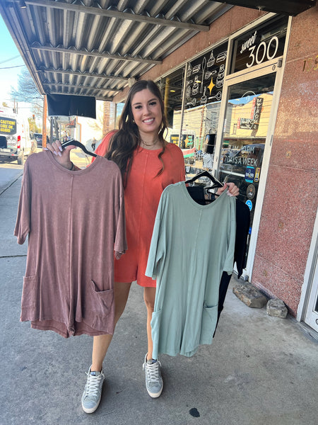 Casual V Back Romper