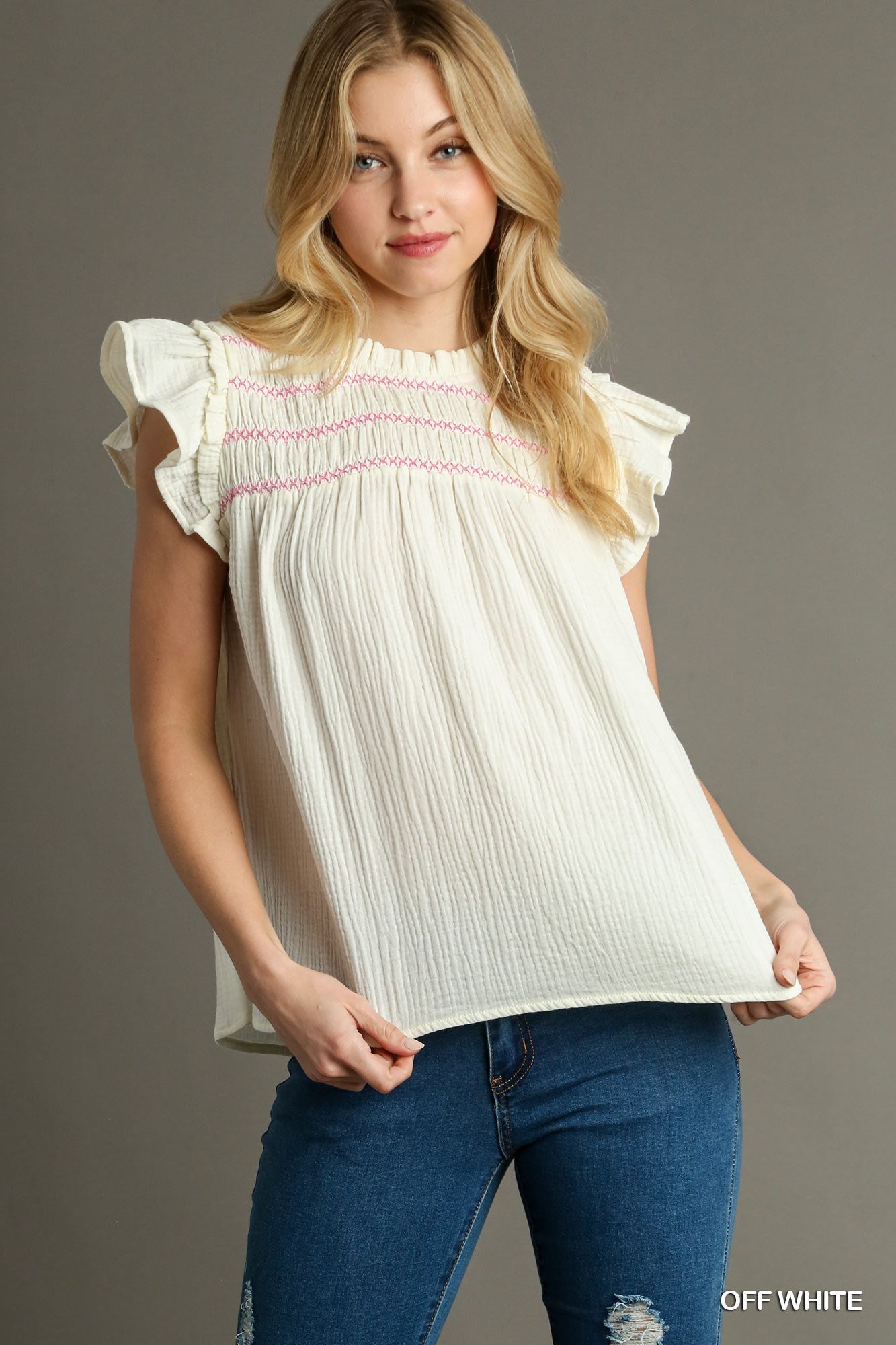 Angie Smocked Top