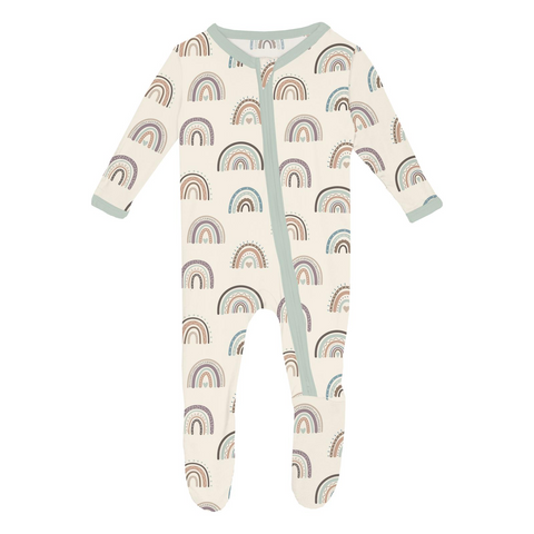 Earthy Rainbows 2 Way Zip Footie