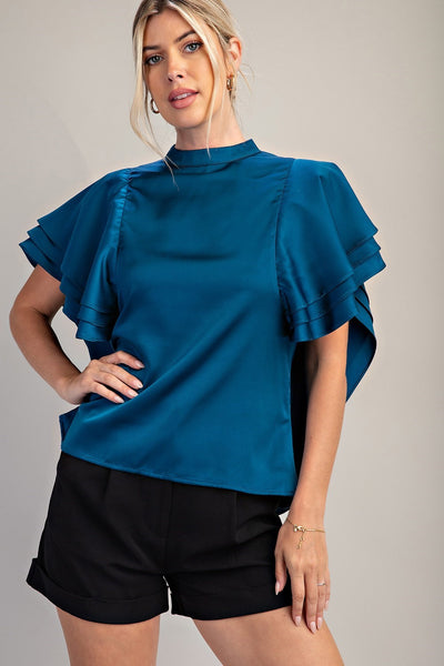 Mindy Ruffle Sleeve Top